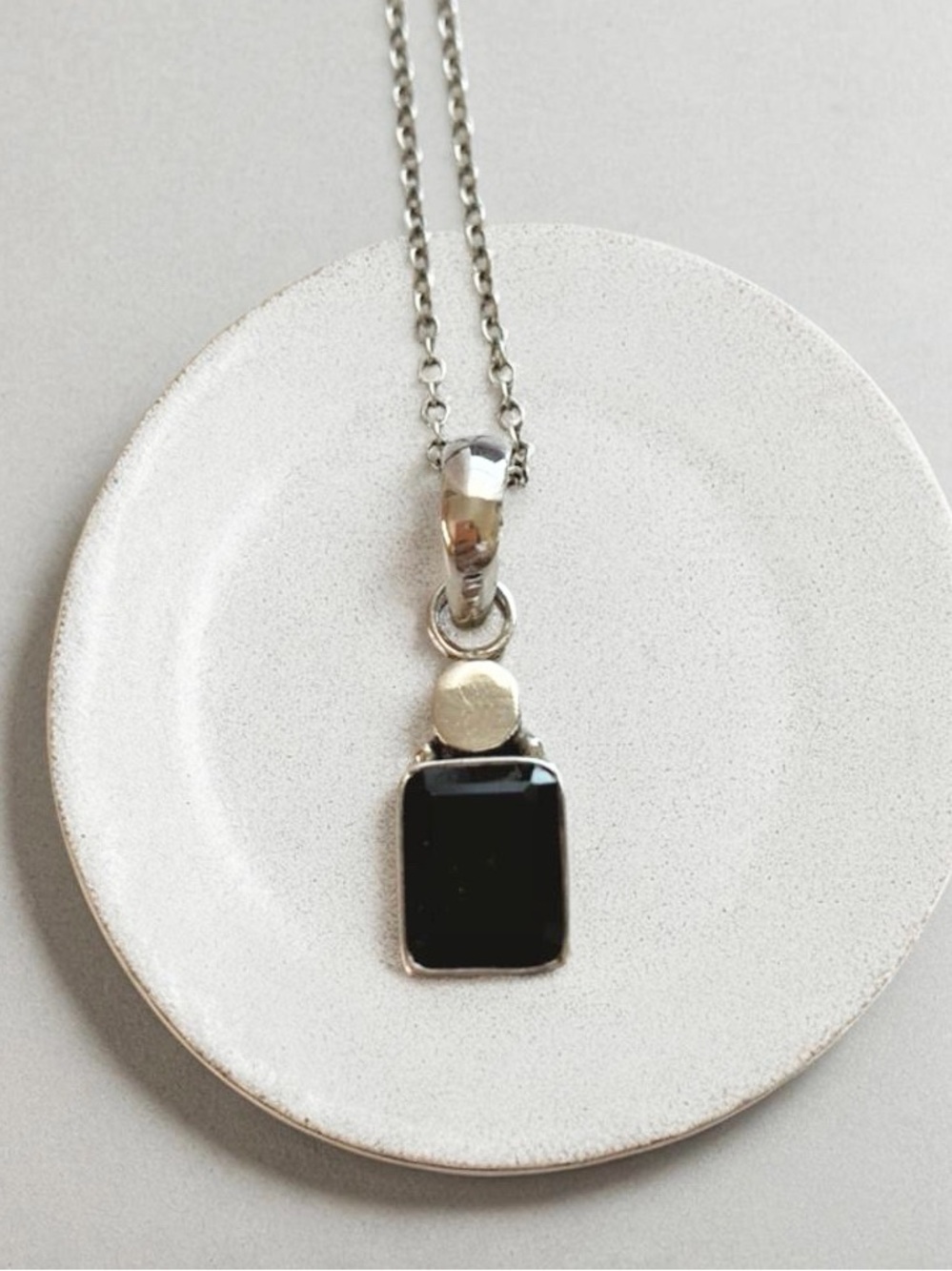 Silpada Sterling Silver Black Onyx Pendant on Silpada Necklace S1215 - Picture 2 of 8